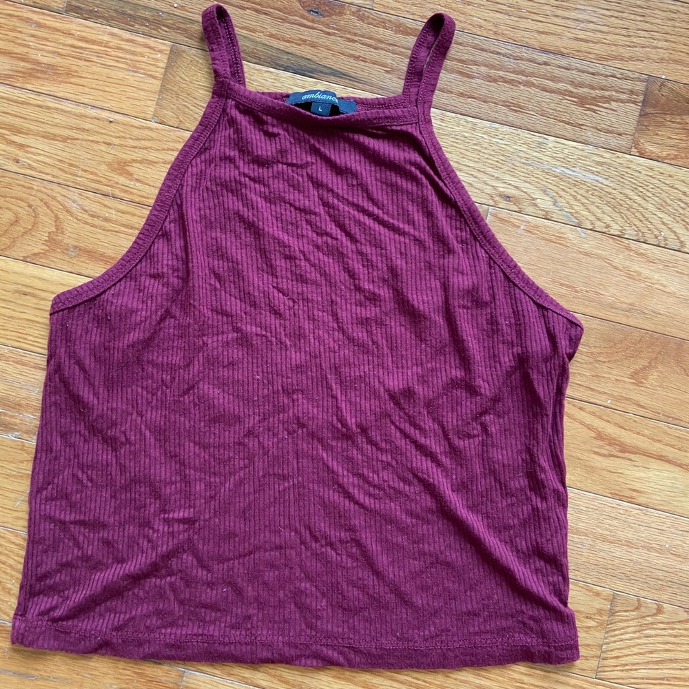 Maroon Crop Top